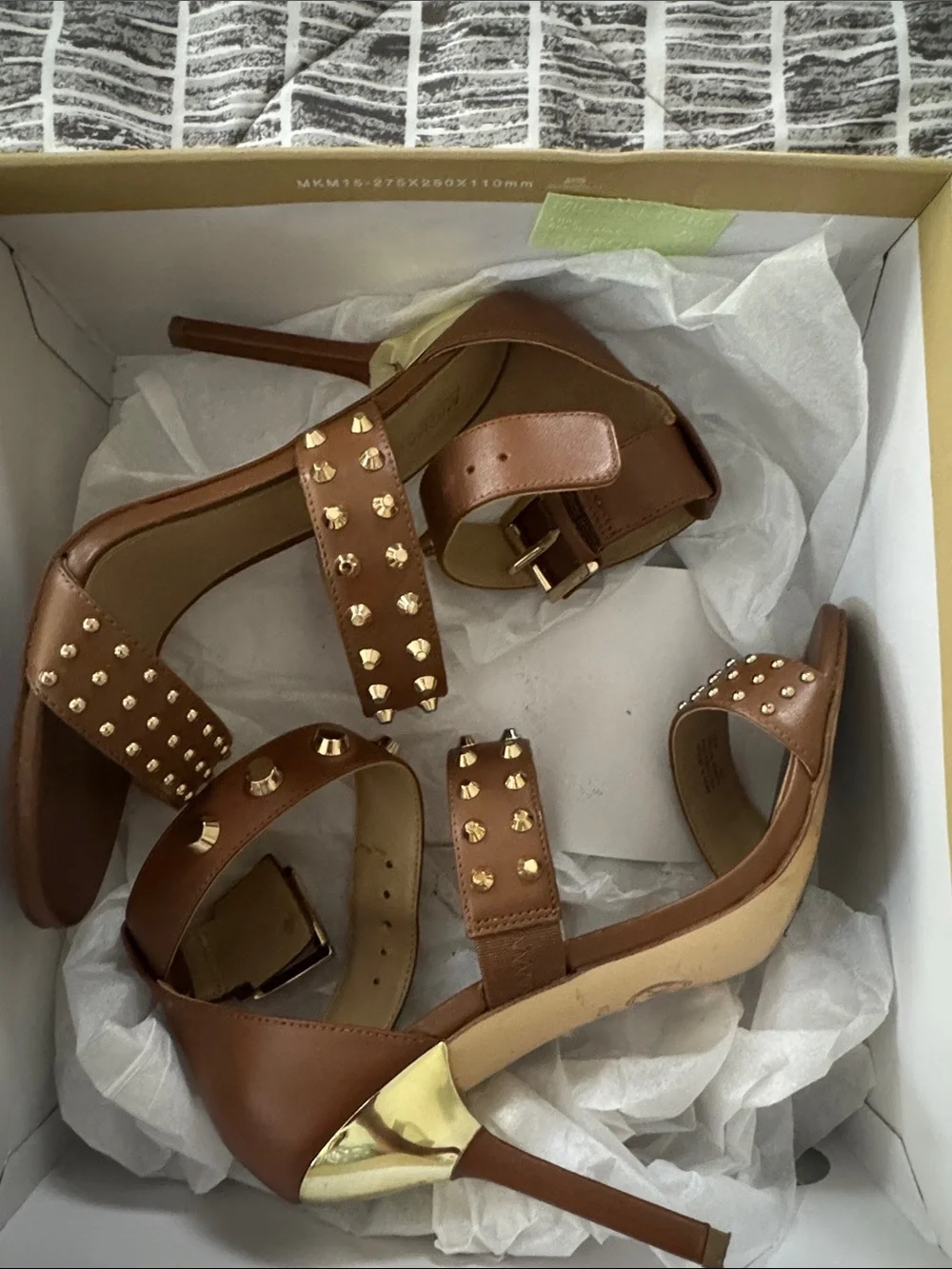 Michael Kors Metallic Brown Gold Heels